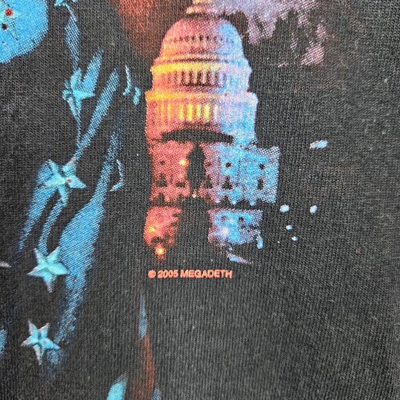 Vintage 2005 Megadeth Y2K Black Graphic Long Sleeve T-shirt Size XL - Picture 5 of 8